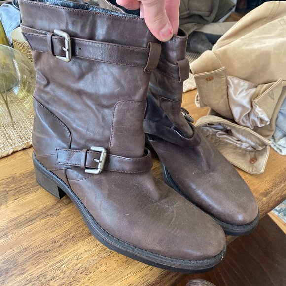 Aquatalia Genuine Leather Moto Boots - Picture 5 of 5